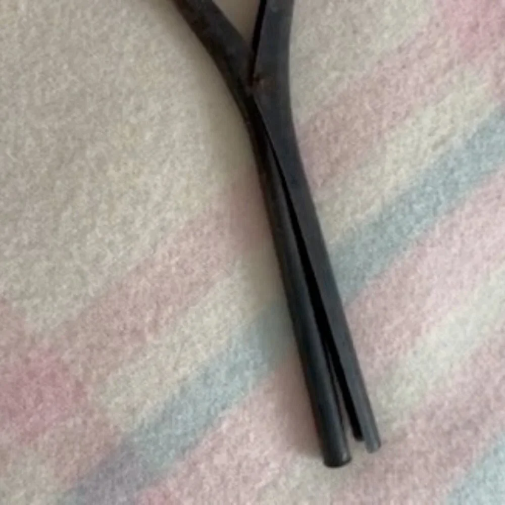 Vintage Curling Iron Hair Mustache Pincurls Antique Tool Wood Handle Small